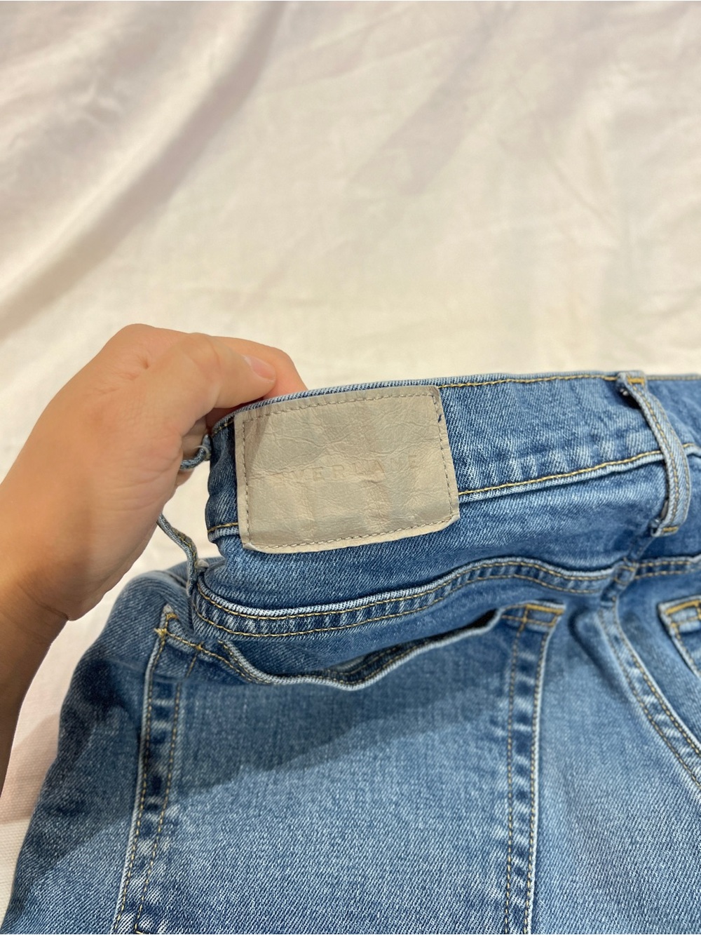 Everlane The Original Cheeky Jean High Rise Straight Ankle Crop Blue Denim Sz 28 - Picture 6 of 12